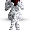 Reading Lady Statue, Lady Statue Decorative Female Figurine Thinker Statue Aesthetic Sculpture for Room Decor, Bookshelf, Desk, Modern Abstract Decor