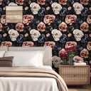 Fvlow Vintage Rose Floral Peel and Stick Wallpaper 17.4" x 394"