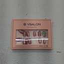 VSALON Press-On Nails Short Almond - Pink Cat Eye Chrome 3D Sculpting Metallic Design for Woman, Reusable Fake Nails & Soft Gel Nail Glue, Protector Cuticle Oil, Tabs & Nail File - 32 PCS in 16 Sizes