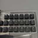 HK Gaming Rubber Keycaps Set | Anti-Slip Texture | Doubleshot Backlit Keycap Set | 23 Keys OEM Profile Key Set | for Mechanical Keyboard | Compatible with Cherry MX, Gateron, Kailh | Black