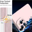Magnetic for iPhone 14 Pro Case with Screen Protector - Wireless Charging Compatible - Upgraded Camera Protection - Silicone Shockproof Protective Phone Case for iPhone 14 Pro - Pinky White