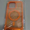 Temdan Magnetic Compatible with iPhone 16 Pro Max Case, [Built-in Invisible Kickstand][Compatible with MagSafe][Military Grade Shockproof] Slim Translucent Matte Phone Case for iPhone 16 Pro Max 6.9" (Orange)