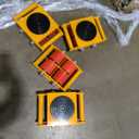 VEVOR Machine Skate, 6T Machinery Skate Dolly, 13228 lbs Machinery Moving Skate, Machinery Mover Skate with 360 Rotation Cap and PU Directional Rollers, Heavy Duty Industrial Moving Equipment, Yellow