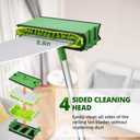 Ceiling Fan Cleaner Duster with 6 Ft/72'' Extension Pole High Ceiling Fan Blade Cleaning Tool Microfiber Duster Reusable Pads for Cleaning Ceiling Fan, Baseboard, Blind, Cobweb, Molding