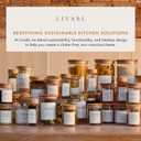 Glass Spice Jars with Labels-12 Pack- 6.8oz- 360 Labels- Spice Containers with Bamboo Lids -Spices Organization for Cabinet-Drawer-Rack-Seasoning containers-herbs- Organizer-Spices Bottles