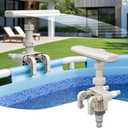 Pool Fountains for Above Ground Pools - Adjustable Pool Waterfall Sprinkler Swimming Pool Frame Attachment, Pool Water Fountain for Relaxation and Cooling, Outdoor Above Ground Pool Accessories