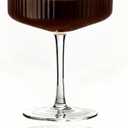 Plastic/Acrylic Set of 6 10 oz Ribbed Coupe Cups Unique Martini & Cocktail Cups Set for Wine,Champagne, Parties & Home