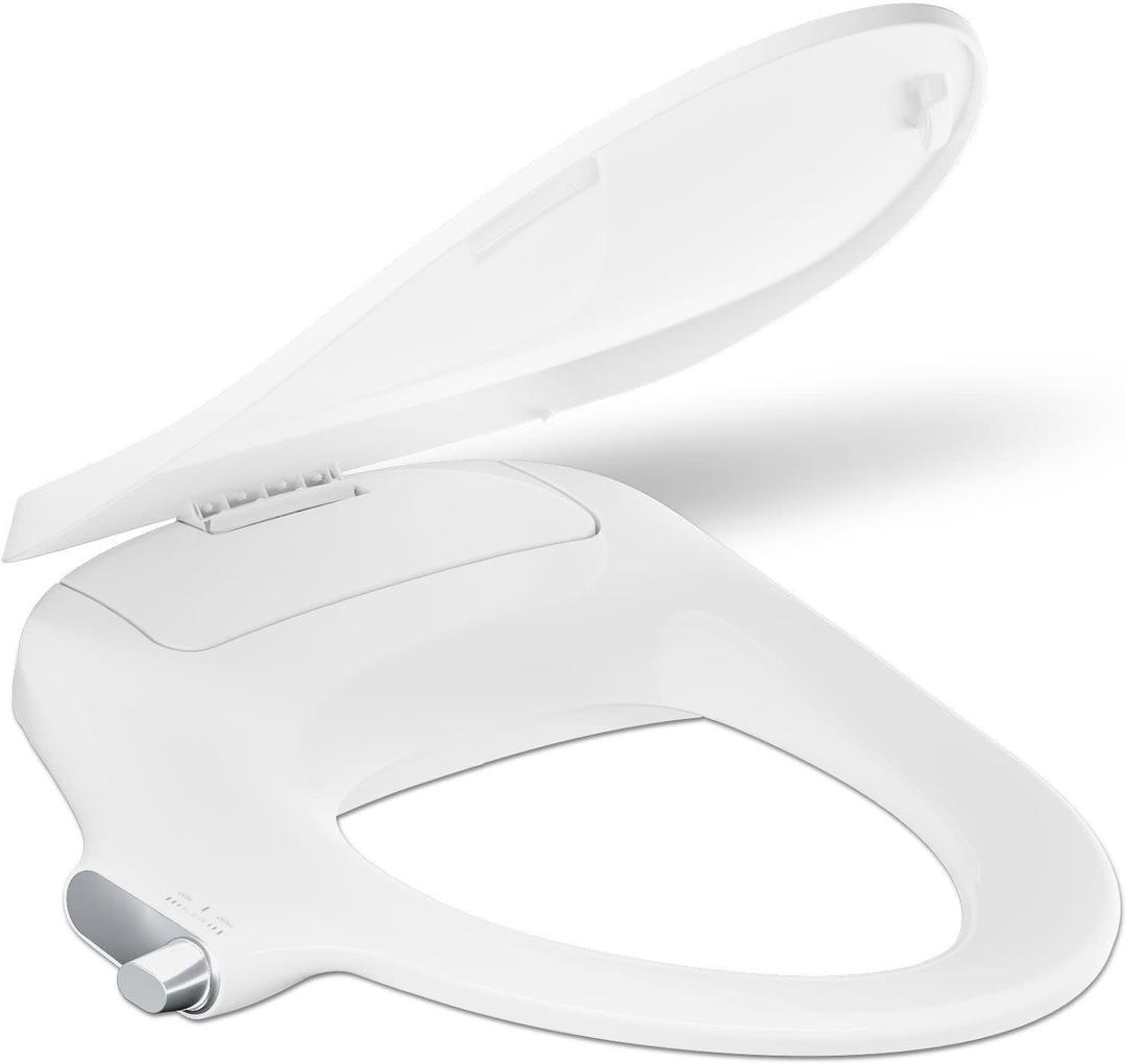 KOHLER PureWash M325 Elongated Manual Bidet Toilet Seat, White | 38840-0, Dual Self-Cleaning Wands, Quiet Close, Sleek Low Profile Design