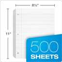 Oxford Loose Leaf Paper, 500 Sheets, College Rule Filler Notebook Paper, 8-1/2" x 11", 3-Hole Punched Fits 3-Ring Binders (62349)