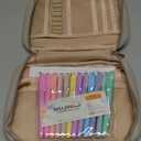 Quilted Vegan Leather Bible Cover, Color-Blocked Bible Cover Case for Women, Bible Carrying Case with Handle, Bible Study Supplies & Christian Gift for Women and Girls (Desert Taupe, TS/S)