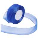 Loomesh Royal Blue Ribbon for Gift Wrapping 1-1/2 inch Sheer Organza Ribbon for Flower Bouquet Tulle Chiffon Ribbons for Wedding Invitations Christmas Decorations Crafts 50 Yards