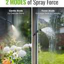 2 Gallon Battery Powered Sprayer, Rechargeable Electric Sprayer with 2 Speeds, 4 Nozzles, Battery Indicator, Retractable Wand, Adjustable Padded Shoulder Straps and Storage Bag for Lawn and Garden