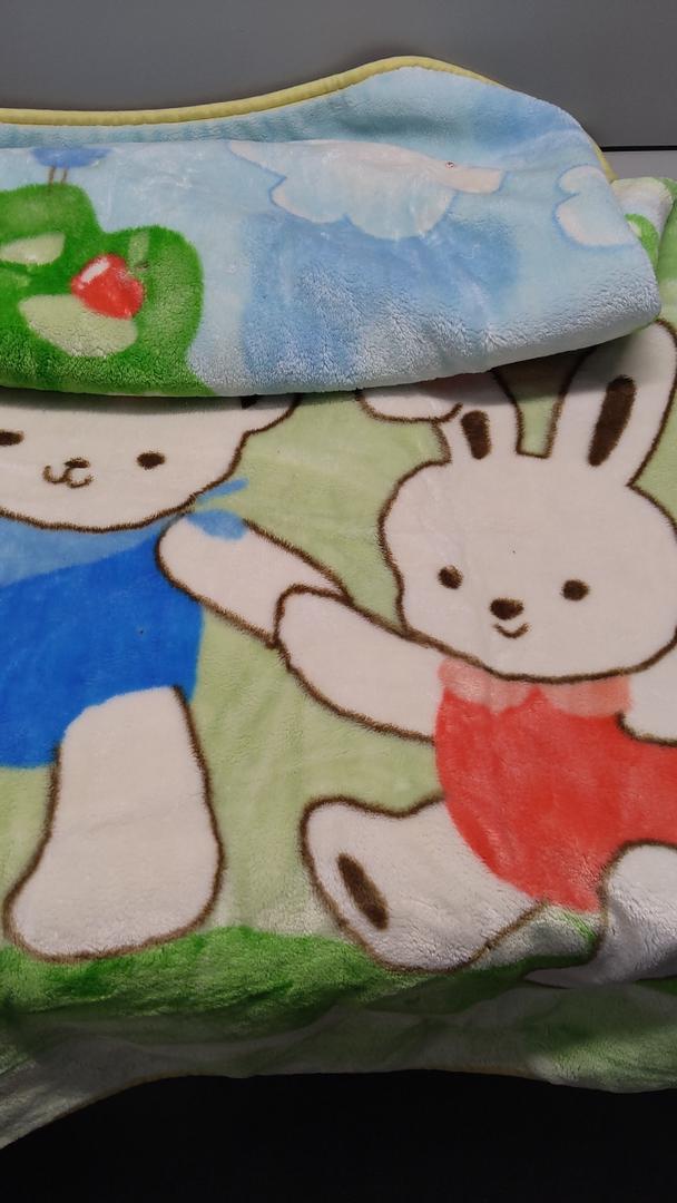 KOYO Fleece Crib Blanket Rabbit, Bear, Dog JAPAN MADE 46 x 60 Inches