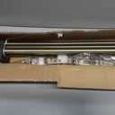 Double Curtain Rods with Aluminum End Cap and Full Surround Brackets,1"Front and 5/8" Back Rod,Adjustable between 72 to 144 Inches (6-12 Feet), Antique Bronze Double Window Drapery Rod