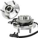 Luyizyo 2 x 513273 Wheel Bearing Hub Assembly,  Front Wheel Bearing and Hub for For Dodge Grand Caravan Town & Country and Brake Pads