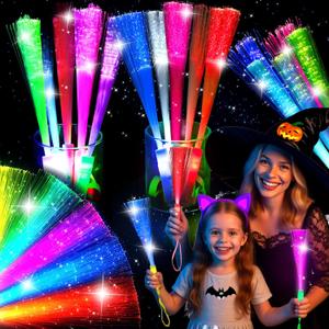 LovesTown 12PCS Glow Sticks Party Supplies, 3 Modes Colorful Flashing LED Light Up Sticks Glow in the Dark Toys for Kids Halloween Party Favors Christmas Wedding Birthday