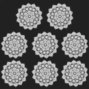 8 Pieces Doilies 10 Inch Crochet Round Lace Doily Handmade Placemats Crocheted Coasters, White Bellflower