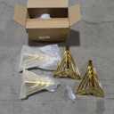 Hyever Heavy Duty Metal Furniture Legs, 7 Inch Gold - Set of 4 for Sofa, Cabinet, Dresser & Couch | Rust-Resistant, Anti-Slip Pads, Modern DIY Replacement Feet