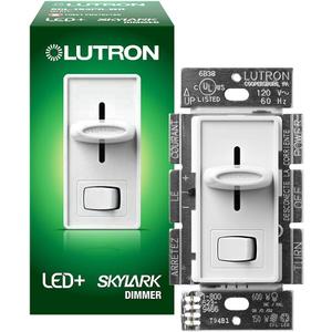 Lutron Skylark LED+ Dimmer Switch for Dimmable LED, Halogen and Incandescent Bulbs | 150W/Single-Pole or 3-Way | SCL-153P-WH | White