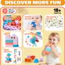 45pcs Soft Building Blocks for Toddlers - BPA-Free STEM Educational Toys Ages 18+ Months, Safe Preschool Learning Blocks for Creativity and Motor Skills Development