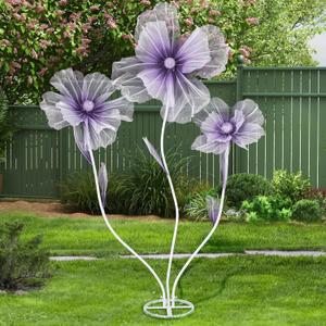 JoyHue 5.6 Ft Large Artificial Paper Flowers Decoration Giant Flowers Decor for Birthday Party Garden Office Home Wedding Wall Graduation Shop Window Display Baby Shower (Purple)