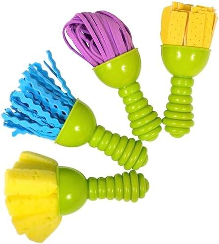 READY 2 LEARN Textured Art Tools | Set of 4 | Imagine Colors | Paint Brushes for Kids | Art Supplies for Toddlers 1-3 | Set 2