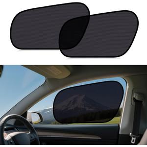 ZATOOTO Tesla Model Y Window Shades for Front Window Sun Shade Semi Transparent Static Cling | Custom Fit 2020-2024 | 95% UV & Heat Block | Privacy Protection | No Adhesive, Tool-Free Install