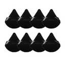 8Pcs Triangular Powder Puffs, Soft Velour Makeup Sponges for Loose Powder and Body Powder, Designed for Contouring, Eye, and Corner, Beauty Makeup Tools, Black