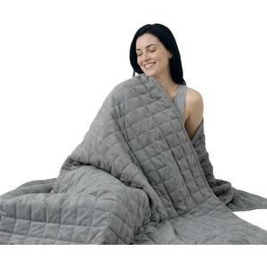 Smart Queen Weighted Blanket for Adults and Couple (King Size 78x85, 25lbs) Large Soft Heavy Blanket Machine Washable for Fall, Bedding with Premium Glass Beads (78x85 | 25lbs Grey)