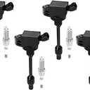 Ignition Coil Pack Iridium Spark Plugs Set of 4 Compatible with 2018-2020 Camry 2020 Corolla 2019-2020 RAV4 Replacement for UF848 96210