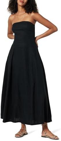 The Drop Women's Carlota Strapless Linen Maxi Dress XXL