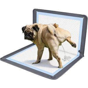 Pee Pad Holder for Dogs, 25.5 x 35 Silicone Dog Puppy Pad Holder, Non-Slip Rubber Mat with Raised Edges to Reduce Mess, Versatile Pee Pad Tray for Male & Female Dog Indoor Potty Training