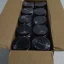 novelinks 16 oz Clear Plastic Jars with Screw-On Lids - BPA-Free Refillable Storage Containers for Slime, Food, Crafts, Kitchen & Household Use (20 Pack,Black)