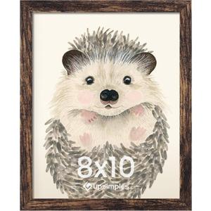 upsimples 8x10 Picture Frame, Wall Gallery Photo Frames with Engineered Wood, Brown 1 Pack