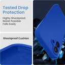FireNova Designed for iPhone 16 Case, Silicone Upgraded [Camera Protection] Phone Case, Soft Anti-Scratch Microfiber Lining Inside, 6.1 inch, Klein Blue