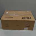 Amazon Basics Smudge Resistant Rectangular Trash Can with Soft-Close Lid, Foot Pedal, Removable Inner Bucket, 5L/1.32 Gal, Brushed Stainless Steel, for Bathroom & Small Space, Satin Nickel Finish