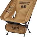 Camping Chair/Pocket Chair, 2.4 LBS Portable Foldable Compact with Aluminum Alloy & Seat Pocket for Outdoor Camp, Travel, Beach, Picnic, Festival, Supports 330LBS (Khaki)