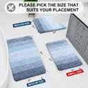 Arotive Microfiber Bathroom Rugs, Shaggy Soft and Absorbent Bath Rug, Non-Slip, Thick Plush Machine Washable Dry Bath Mats for Bathroom, Tub and Shower, 59x24, Light Blue, Rectangular