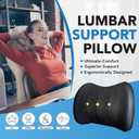 Lofty Aim Lumbar Support Pillow for Car, Memory Foam Lumbar Pillow for Lower Back Pain Relief - Back Cushion for Driving, Chair Support for Car-Office Chair, Wheelchair - Black, L*W*H: 12.2*16.9*4