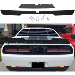 Rear Wickerbill Spoiler for Dodge Challenger 2015-2024 SRT RT Hellcat Scat Pack with Backup Camera, 2 Pieces Add-on Type Wicker Bill Spoiler with RivNut Tool