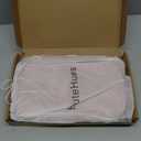 HauteHues Travel Makeup Bag Women's Large Capacity Cosmetic Portable Organizer Large Opening Waterproof Storage Toiletry Bags Vertical Free-Standing Brush Holder for Easy Access Pink, 10.6x7x6.6 in