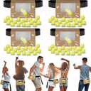 Lunmon 4 Sets Brown Kraft Paper Baby Shower Swing Shaking Balls Activity Set for Adult Novelty Twerk Includes 40 Balls, Ribbon & Cardboard Boxes Bridal Shower for Outdoors Indoors