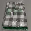 Smiry Picnic Table Cloth 2 Pack, Waterproof Elastic Fitted Tablecloths for 6FT Rectangle Tables, Washable Polyester Buffalo Plaid Tablecloth for Camping, Dining & Outdoor (Grey & White, 30" x 72")