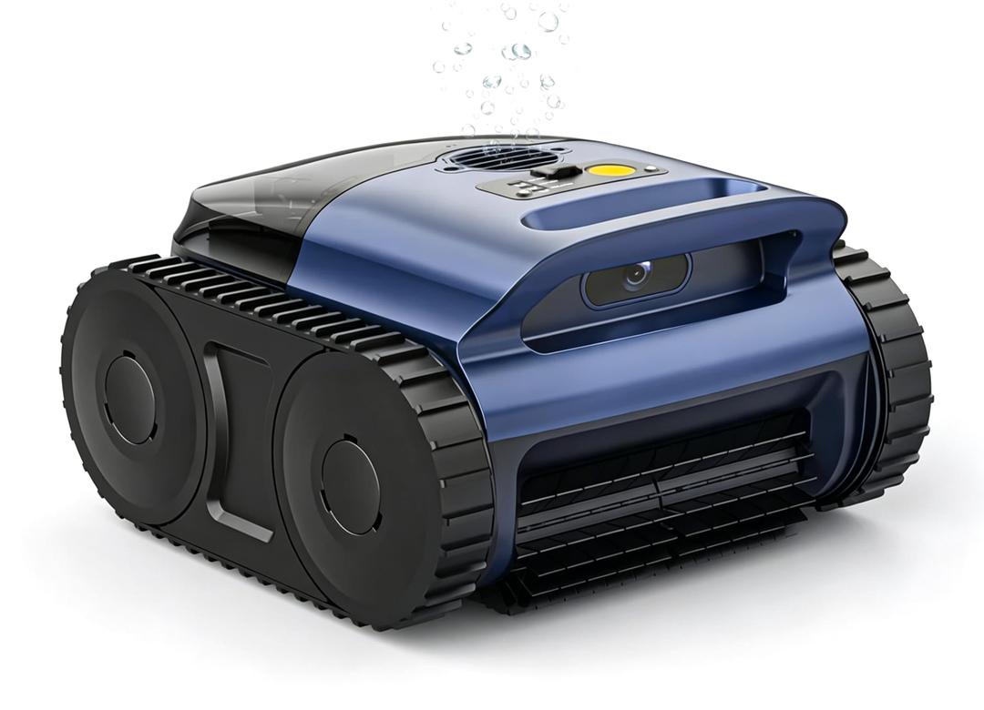Pool Vacuum for Inground Pool & Above Ground Pool, Cordless Pool Cleaner with Smart Navigation, Self-Parking, LED Indicator, Wall&Waterline Cleaning Pool Robot up to 2150 Sq.ft