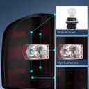 Nilight Taillight Assembly for 2007-2014 Chevrolet Silverado Pair | Fits 2007 2008 2009 2010 2011 2012 2013 Chevy Silverado 1500 2007-2014 Silverado 2500 3500 Plug & Play OE Rear Lamps w/Bulbs