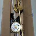 Battery Operated Modern Wall Sconces, Dimmable Wireless Wall Light Set of Two with Remote Control, 3 Color Temperatures, Rechargeable LED Wall Sconce for Bedroom, Living Room, Hallway, 27.6 Inch Brass