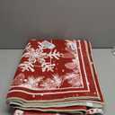 Artoid Mode Red Snowflake Pinecone Winter Area Rug, Christmas Home Decor Low-Profile Non-Slip Washable Large Rug for Living Room Bedroom Farmhouse Dining Room Kids Playroom 5x7 Feet