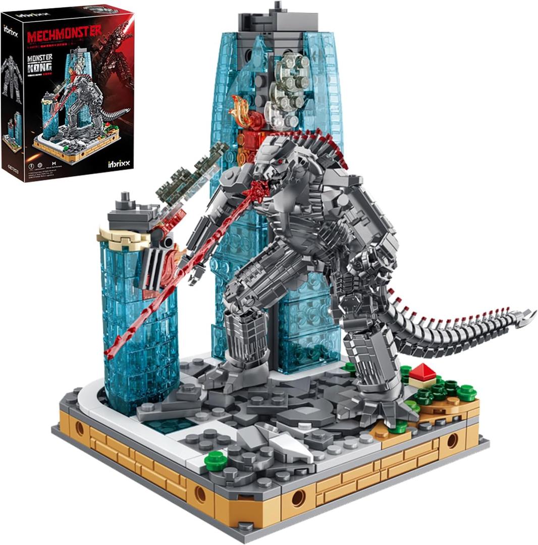 Monster Dinosaur Action Model with Heat Ray & New Empire Building Block Set, Idea Christmas, Birthday Gifts for Adults,Teens, Kids (375PCS)