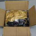 412Pcs Black and Gold Balloons Garland Arch Kit,18 12 10 5 Inch Different Size Black and Metallic Gold Balloons for Graduation Birthday Wedding Party Decorations