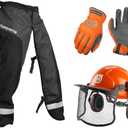 Husqvarna Classic Personal Protective Power Kit with Chainsaw Chaps, Forest Helmet and Safety Gloves, Chainsaw Safety Equipment for New Chainsaw Users